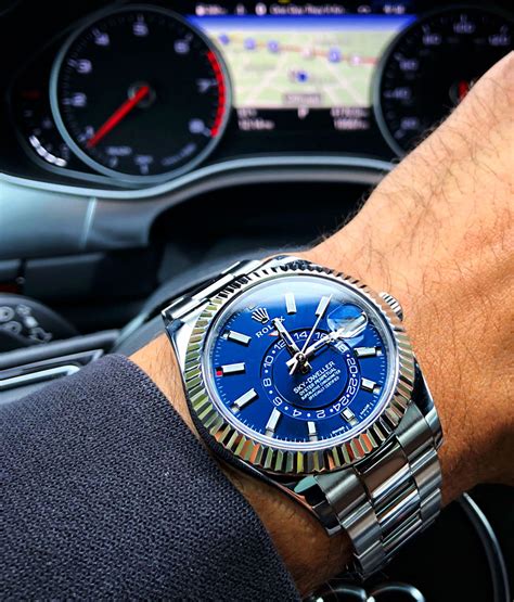 rolex skydweller on wrist|Rolex Sky-Dweller stainless steel.